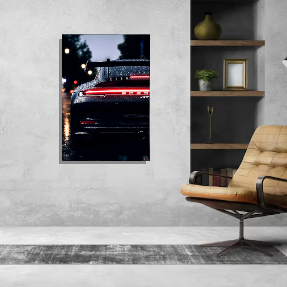 Djane Studio Neon Wall Frame | Acrylic Neon Car Frame for Living Room, Bedroom, Office & Gaming Room | Modern Home Décor | Pack of 1 | Size 12x18 Inch